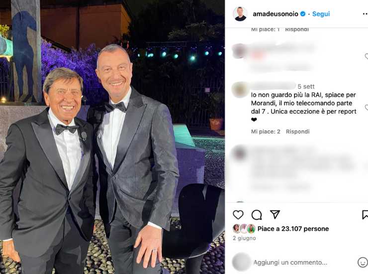 Amadeus, addio shock per il cantante, è successo davvero -iFood.it (Fonte foto Instagram @amadeusonoio)