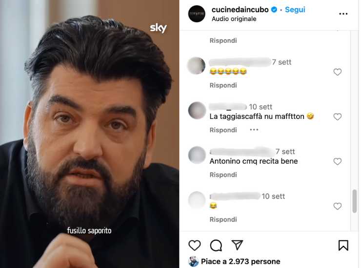 Antonino Cannavacciuolo preso di mira sui social - iFood (Fonte foto Instagram @cucinedaincubo)