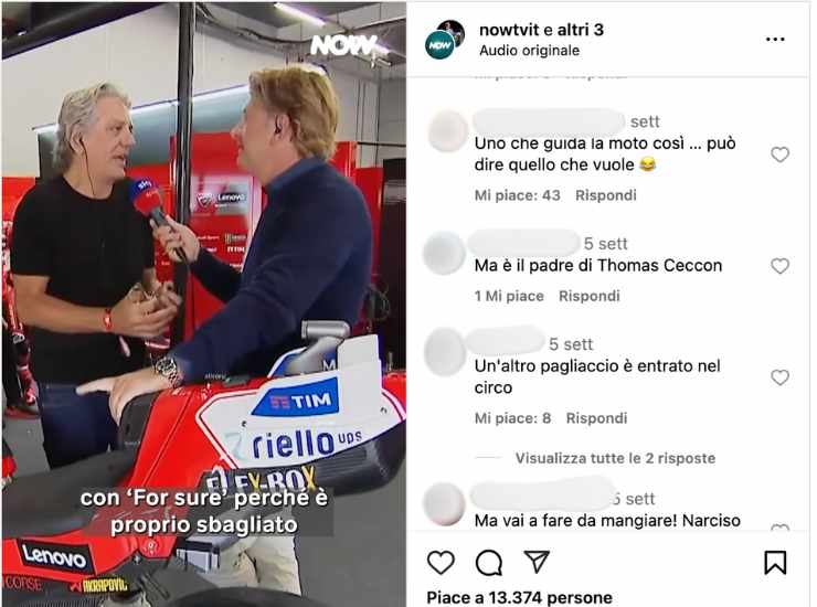 Giorgio Locatelli commento al veleno - iFood (Fonte Foto Instagram Giorgio Locatelli e NowTV)