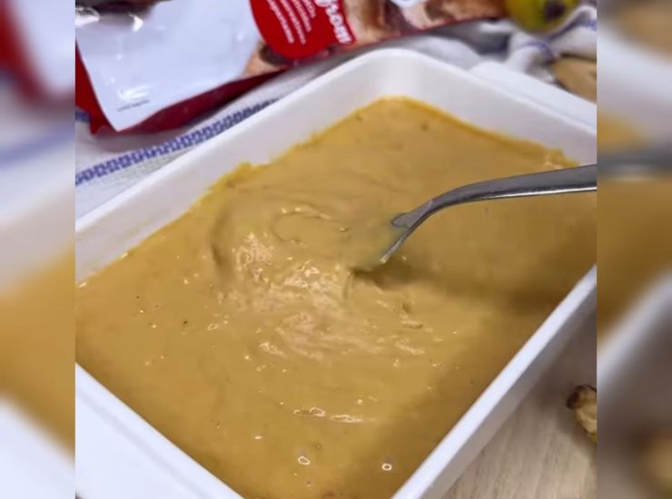 Preparazione dei quadrotti cookies