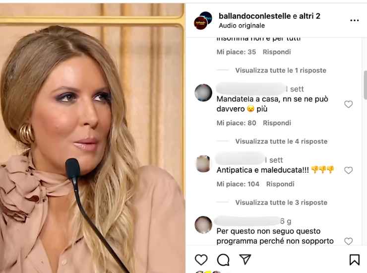 Milly Carlucci, bufera per Selvaggia Lucarelli (iFood Fonte instagram @ballandoconlestelle)