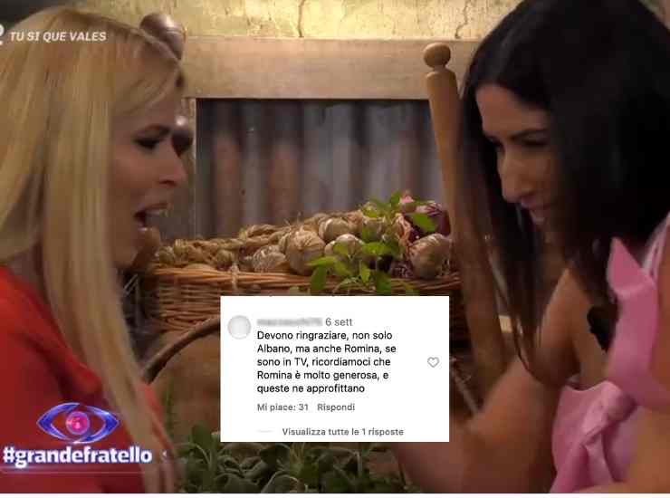 Amanda Lecciso shock c'entra Romina Power - iFood (Fonte Foto Instagram @grandefratellotv)