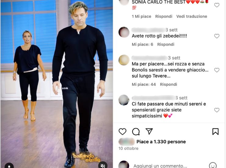 Milly Carlucci shock a Ballando con le Stelle per Sonia Bruganelli - iFood (Fonte foto Instagram @soniabrugi)