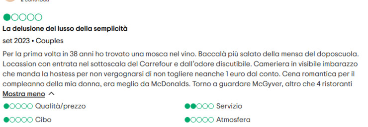 Alessandro Borghese, implacabile recensione - iFood.it - 20241220