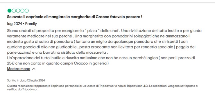 Tripadvisor, pessima recensione per Carlo Cracco - iFood.it - 20241216