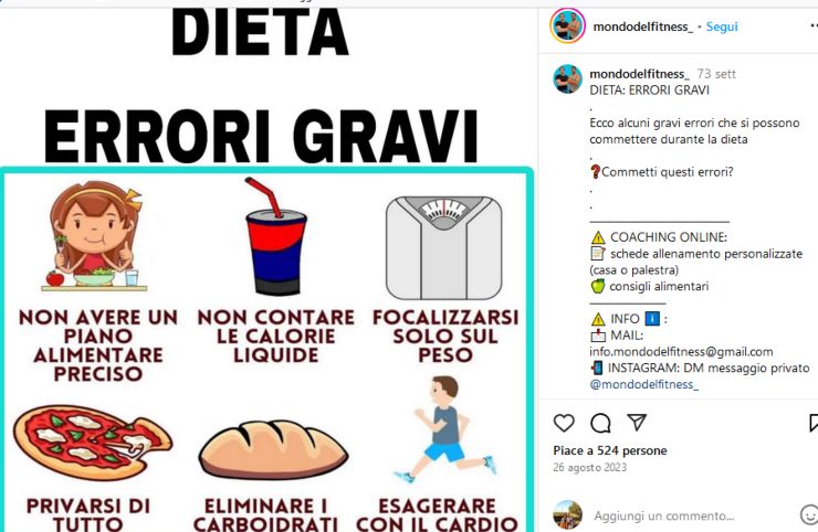 Gli errori da non fare durante la dieta - iFood.it - 20250121