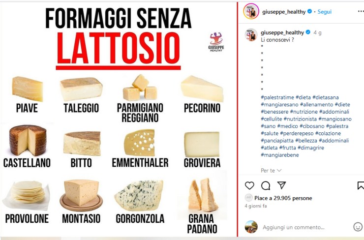 I formaggi senza lattosio - iFood.it - 20250114